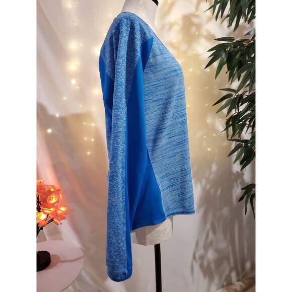 Athleta Running Wild Heathered Blue Long Sleeve Running Shirt Womens Size XL - Picture 5 of 11